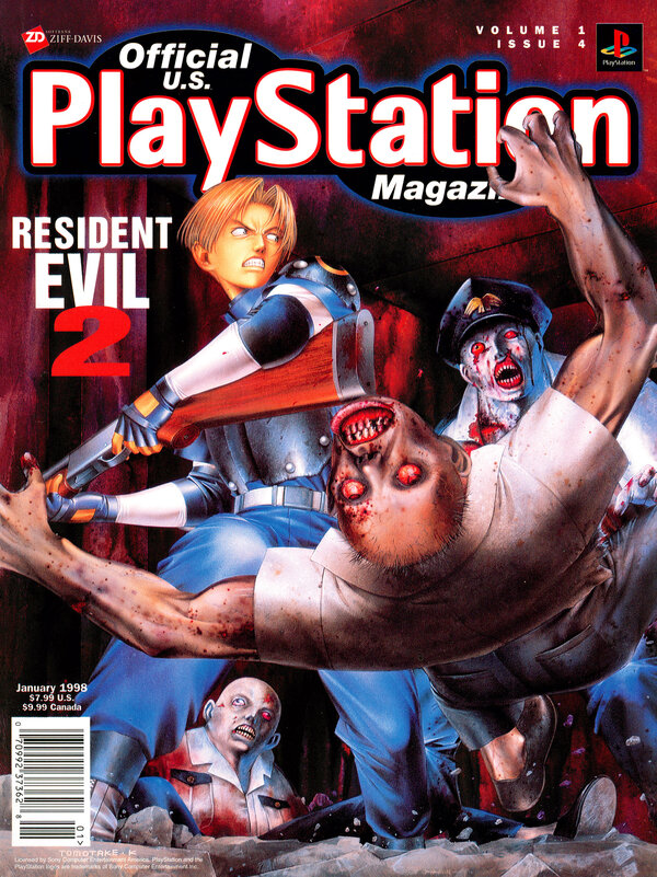 Official U.S. PlayStation Magazine Issue 004 (January 1998) cover
